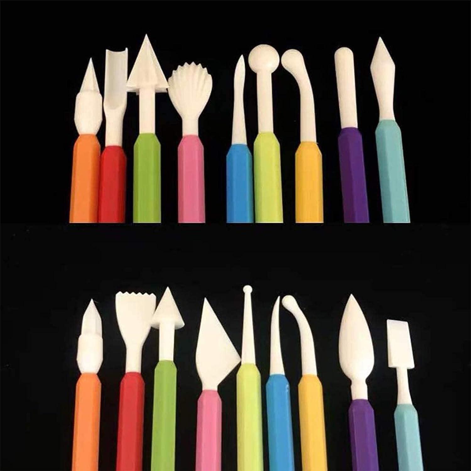 Jiawu Plastic Kids Clay Tools, Complete Tools Kids Plastic Modeling Clay  Tools for School Home DIY