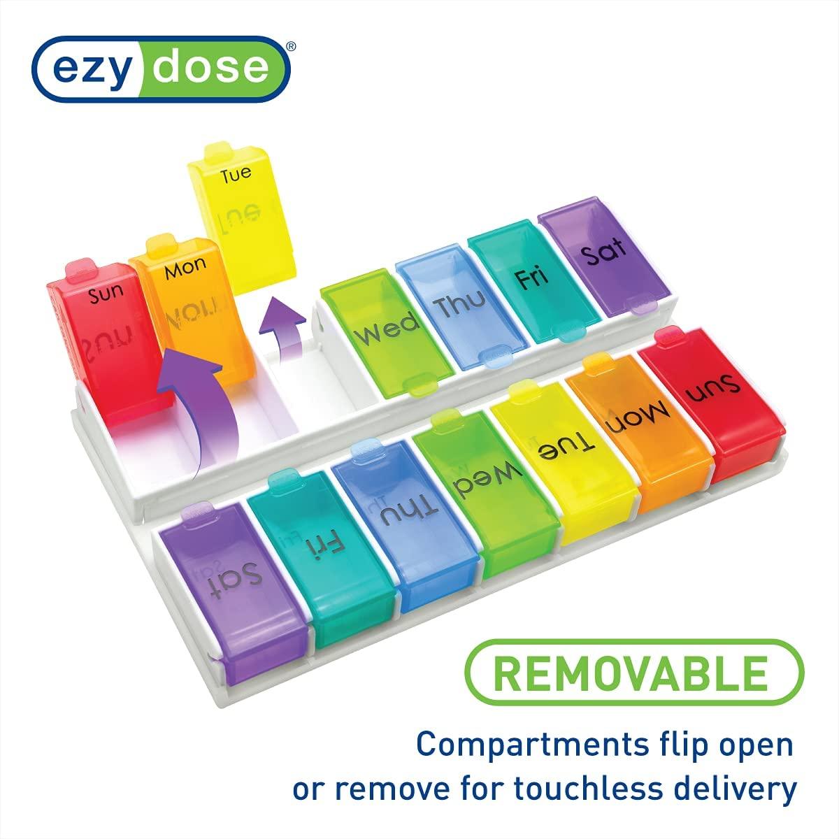 Ezy Dose Weekly (14Day) Pill Organizer, Vitamin and Medicine Box, X