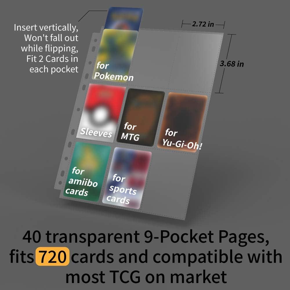 Rayvol Card Binder for Pokemon Cards - 720 Trading Card Collection Holder  with Sleeves | Gifts for Young Collectors - 9 Pocket Binder for Kids 3-12 |  Buy Now with Express International Delivery | GoSupps.com
