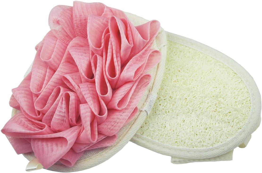 2 Pcs Bath Shower Pouf Sponge 2 In 1 Exfoliating Mesh Pouf