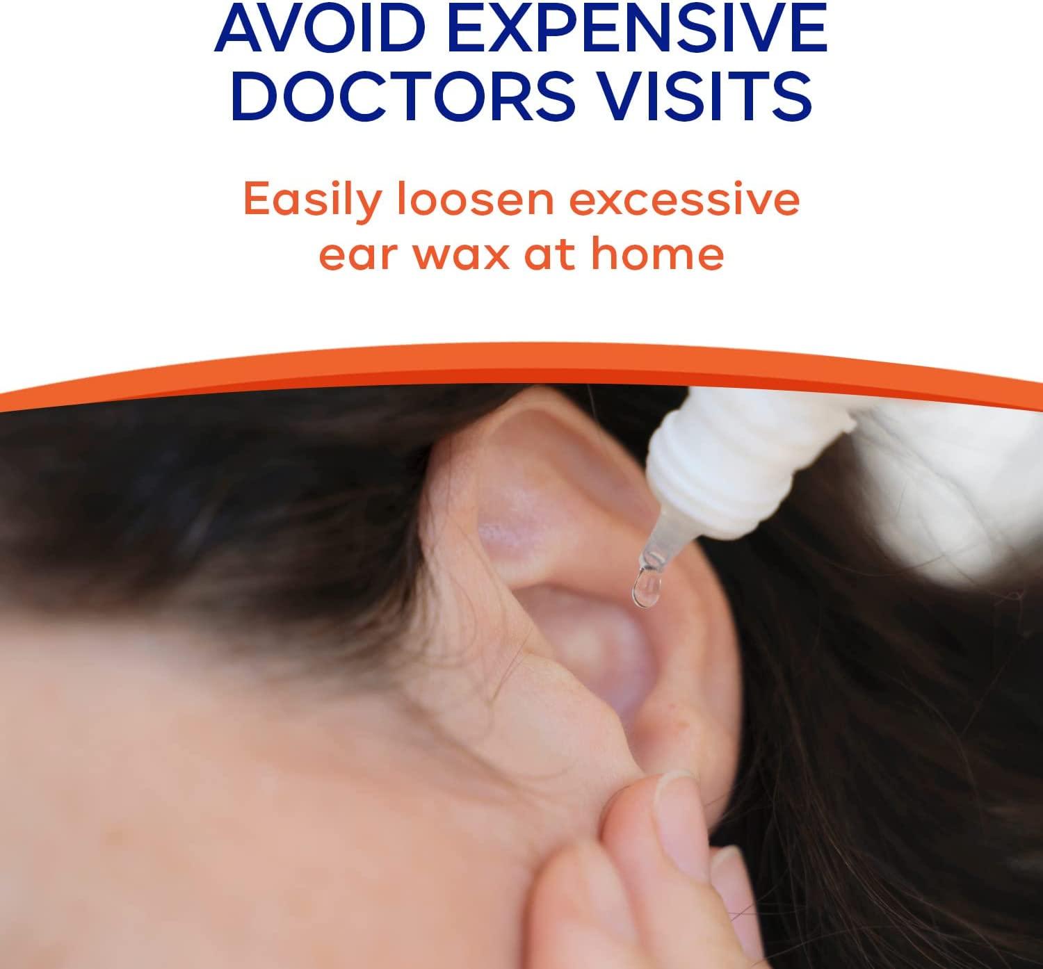 WaxBgone Ear Wax Removal Drops Safe & Effective Softening Solution for Adults & Kids 0.5 Fl. Oz