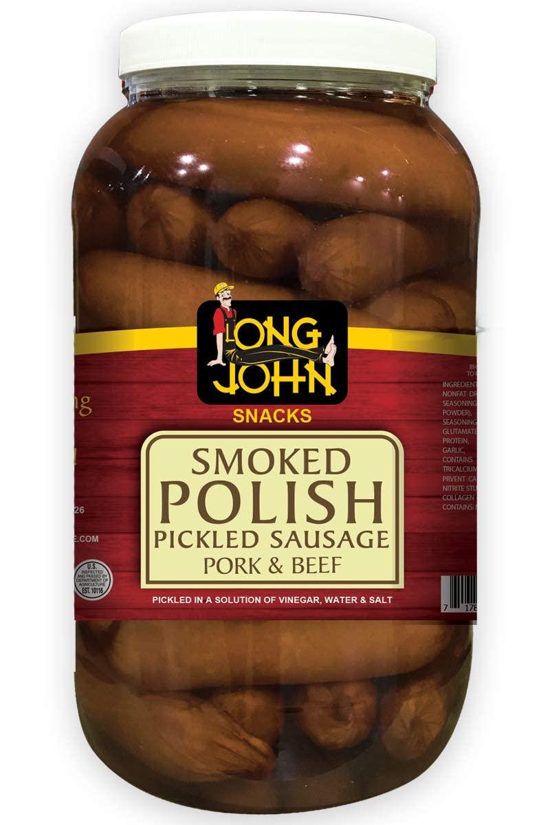 Long John Snacks Pickled Sausage Gourmet Smoked Pickled Beef and
