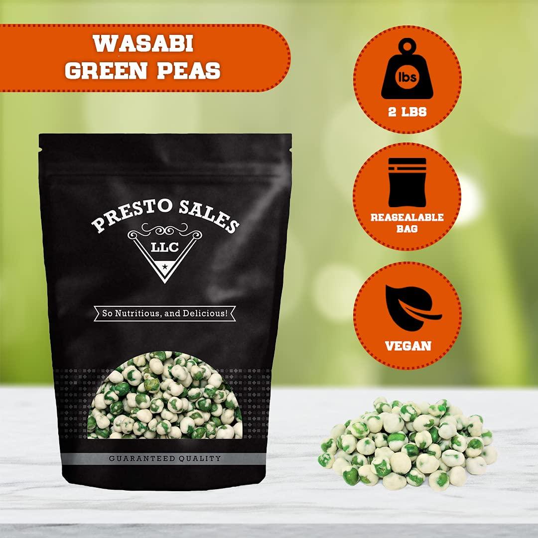 Presto Sales Wasabi Green Peas 32 oz. Tangy and Crunchy, Enjoy that