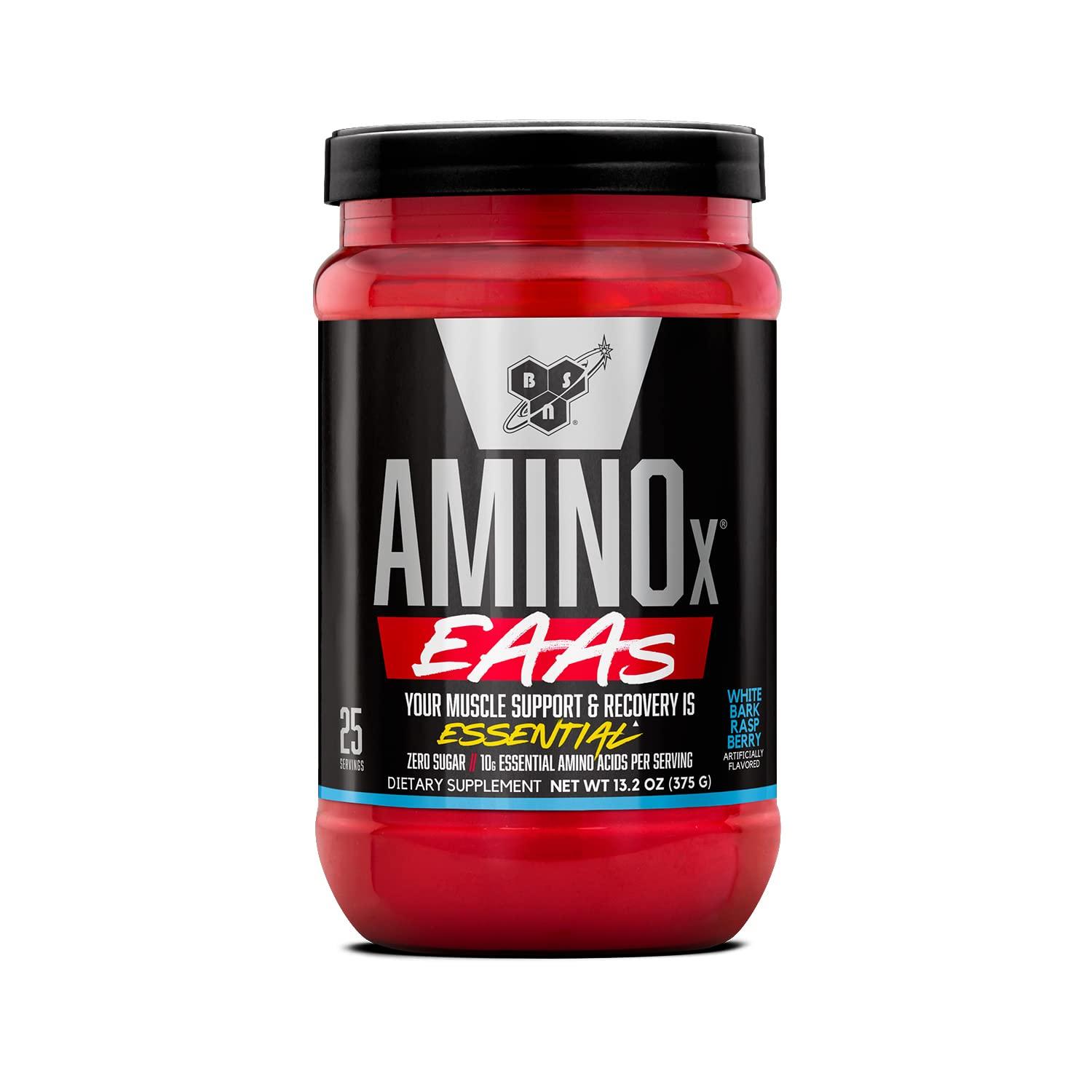 BSN Amino X EAAs White Bark Raspberry 13.2oz Muscle Recovery