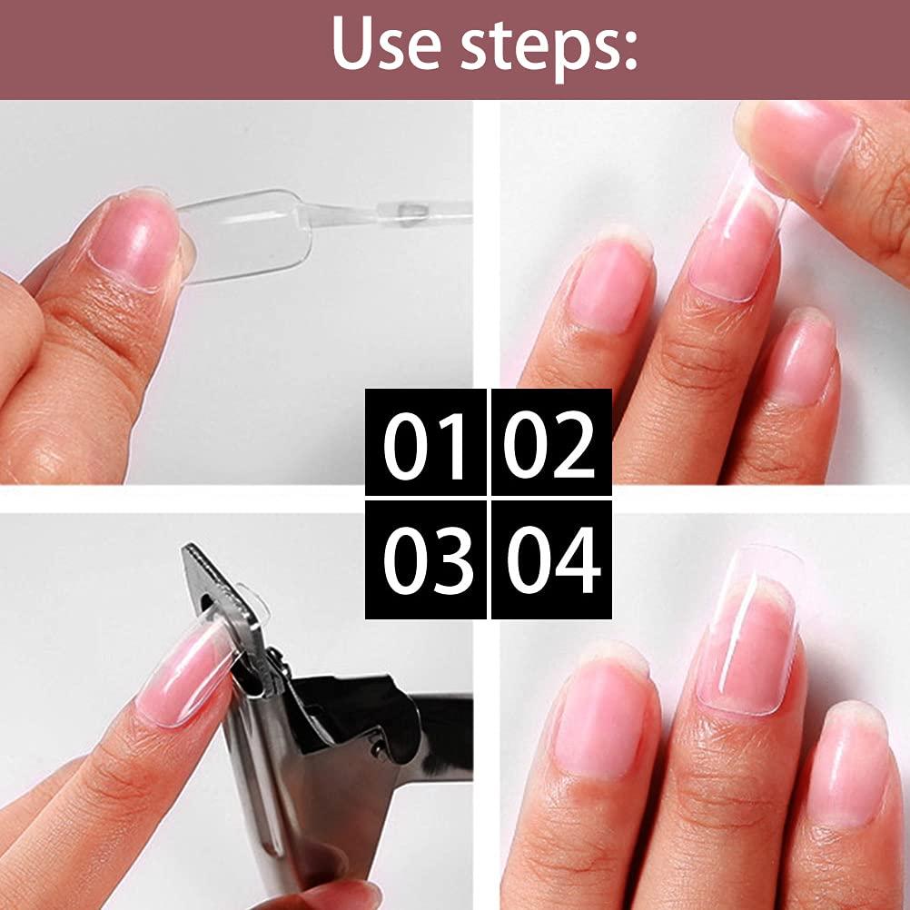 5 PCS Nail Tips Clips for Polygel Nail Forms, Nail Tips Clips Kit for  Polygel Nail Clip, Clear Nail Tips Clip for Polygel Nail Kit with False  Nail Tip Trimmer