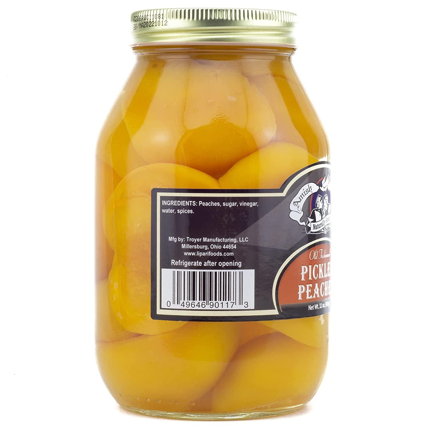 Amish Wedding AllNatural Pickled Peach Halves 32 oz OldFashioned