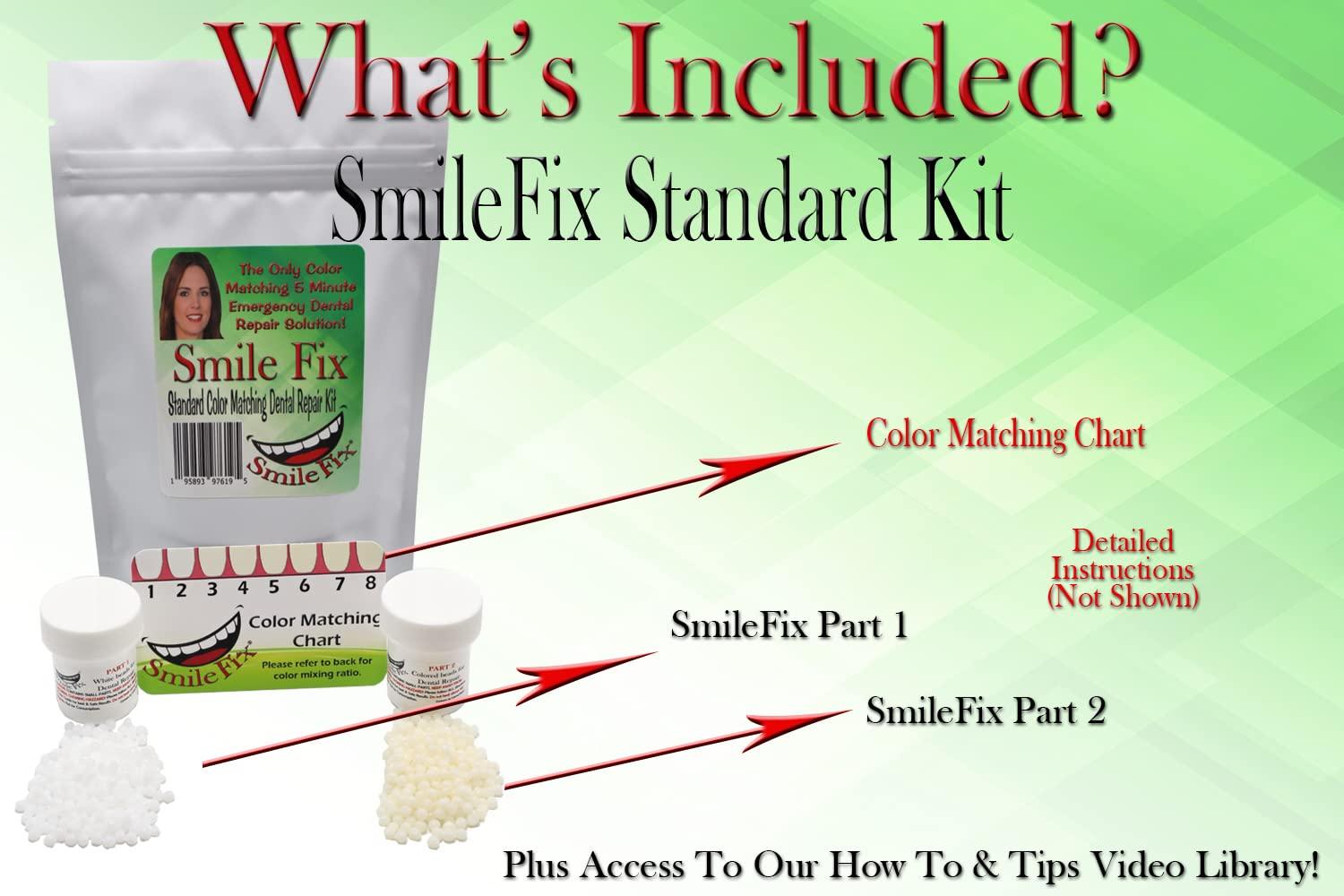 SmileFix Standard Color Matching Dental Repair Kit Hide & Fix Smile with missing or broken