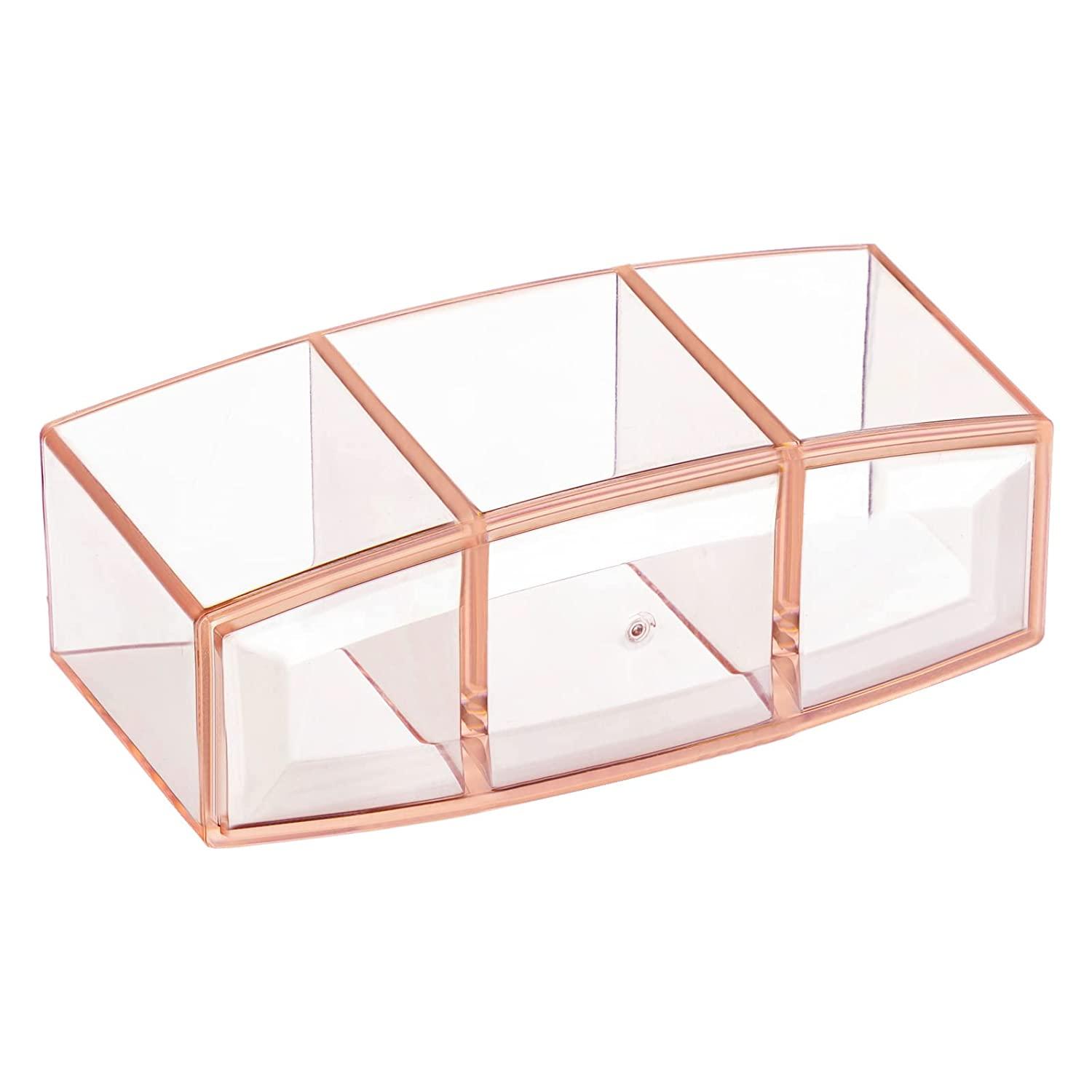Hblife Clear Makeup Brush Holder Organizer, Acrylic Cosmetic Brushes Storage  with 3 Slots, Eyeliners Display Case for Vanity - China Clear Makeup and  Travel Makeup Bag price
