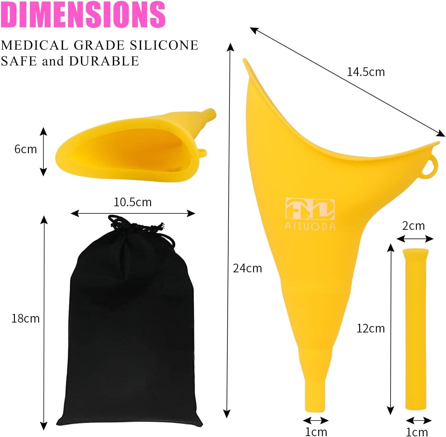 Woman Standing Piss Portable Toilet Urinal Camping Tent Travel Female Pee  Funnel Emergency Silicone Urinals