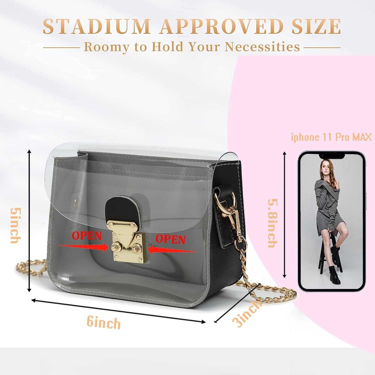 VMUND Clear Bag Stadium Approved, Clear Purse Women Stadium Crossbody,  Small Cute Plastic See Through Clutch Fashion Concert Bags - Yahoo Shopping