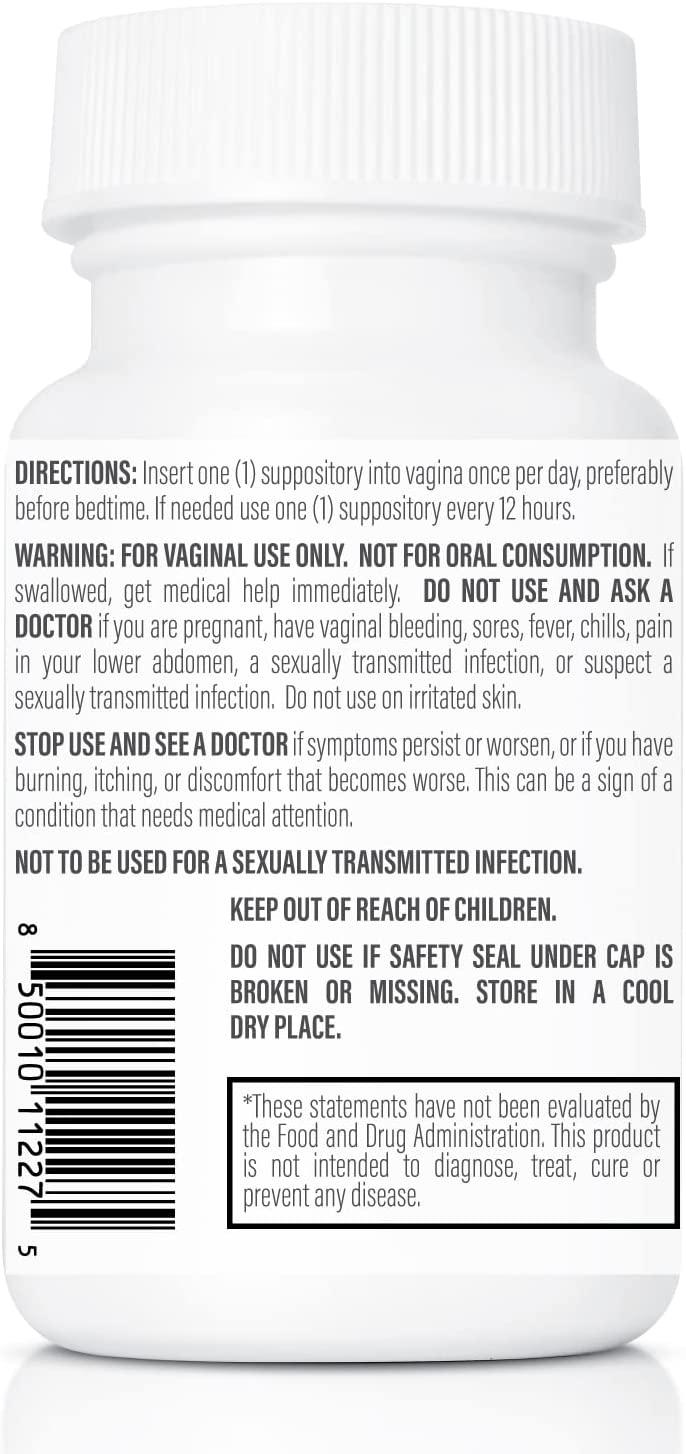 NewLife Naturals Medical Grade Boric Acid Vaginal Suppositories 600mg