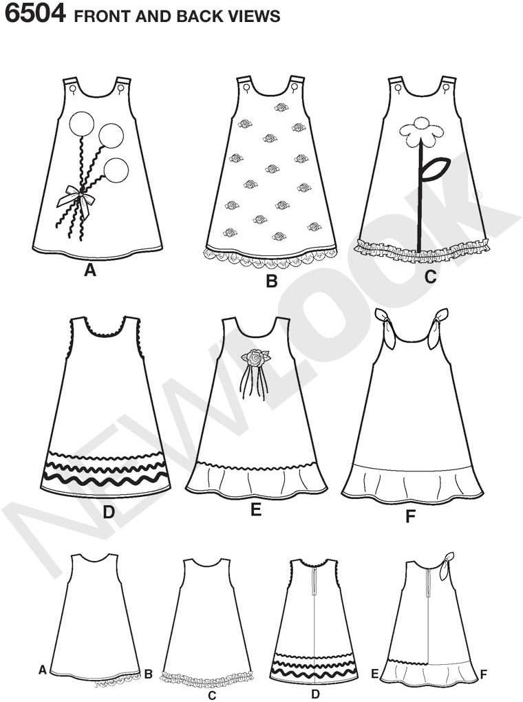 Simplicity U06504A New Look Easy to Sew Sleeveless Girl's Dress Sewing