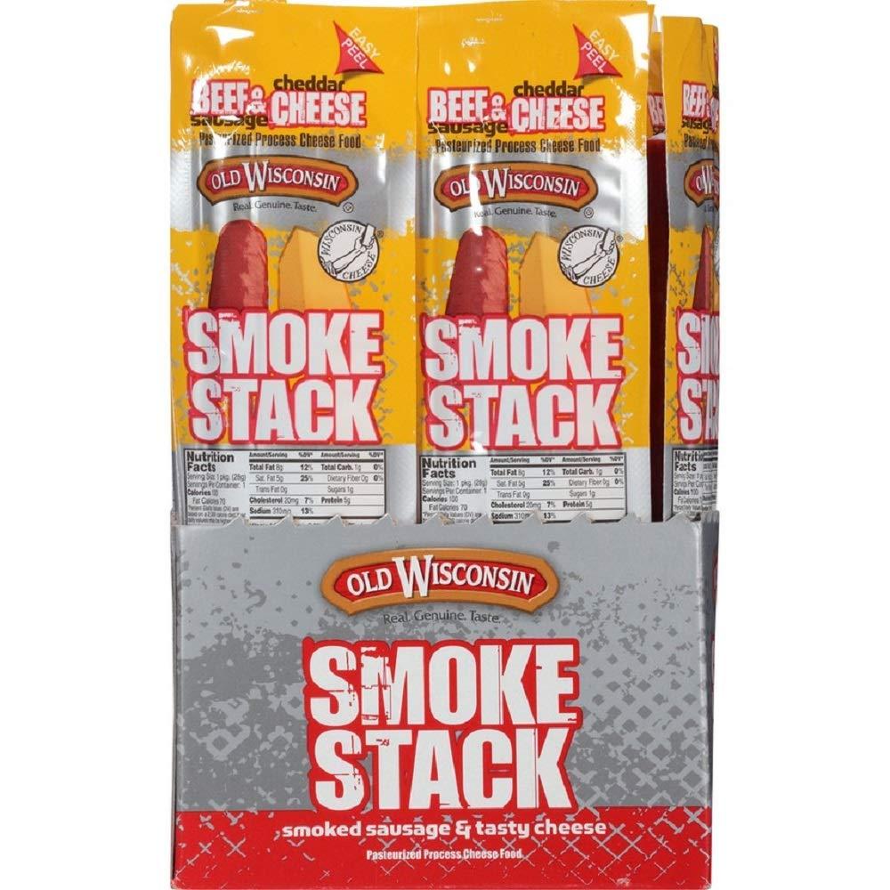 Old Wisconsin Cheese, Beef Stick and Cheddar, 1Ounce (Pack of 18) Beef