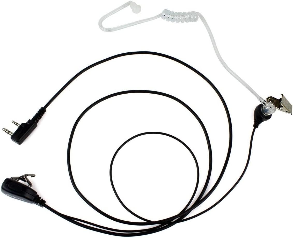 Caja de 10, auriculares Retevis Walkie Talkies con micrófono de 2 pines de  tubo acústico compatible con Baofeng UV-5R Retevis H-777 RT21 RT22 Arcshell