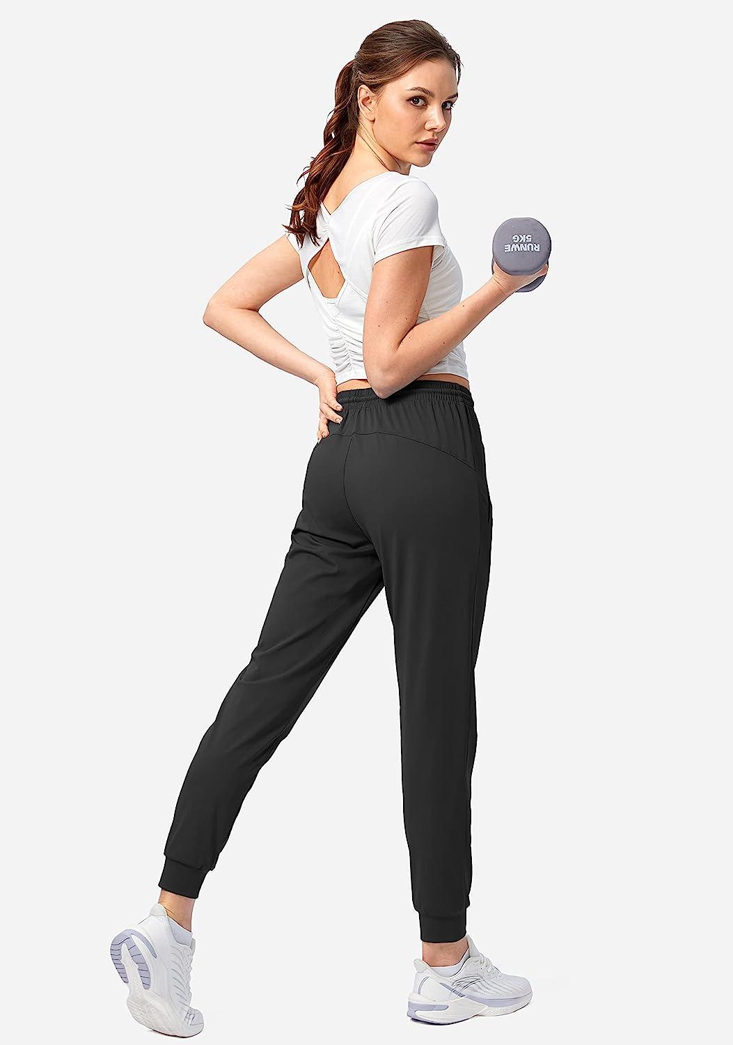  G Gradual Women's Joggers Pants with Zipper Pockets High Waisted  Athletic Tapered Sweatpants for Women Workout Lounge (Black, X-Small) :  Clothing, Shoes & Jewelry