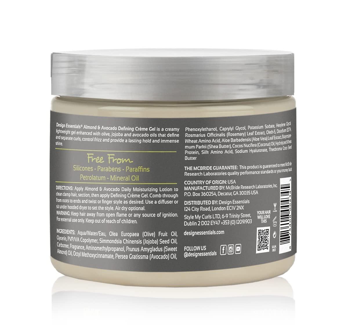 Design Essentials Natural Almond & Avocado Curl Defining Creme Gel For