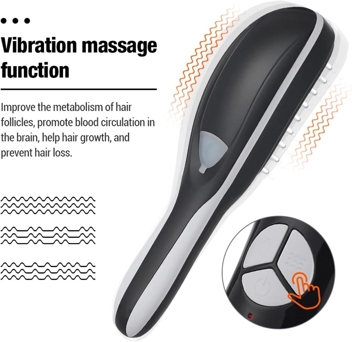 Sonic Vibration Scalp Massage Comb with Light Therapy