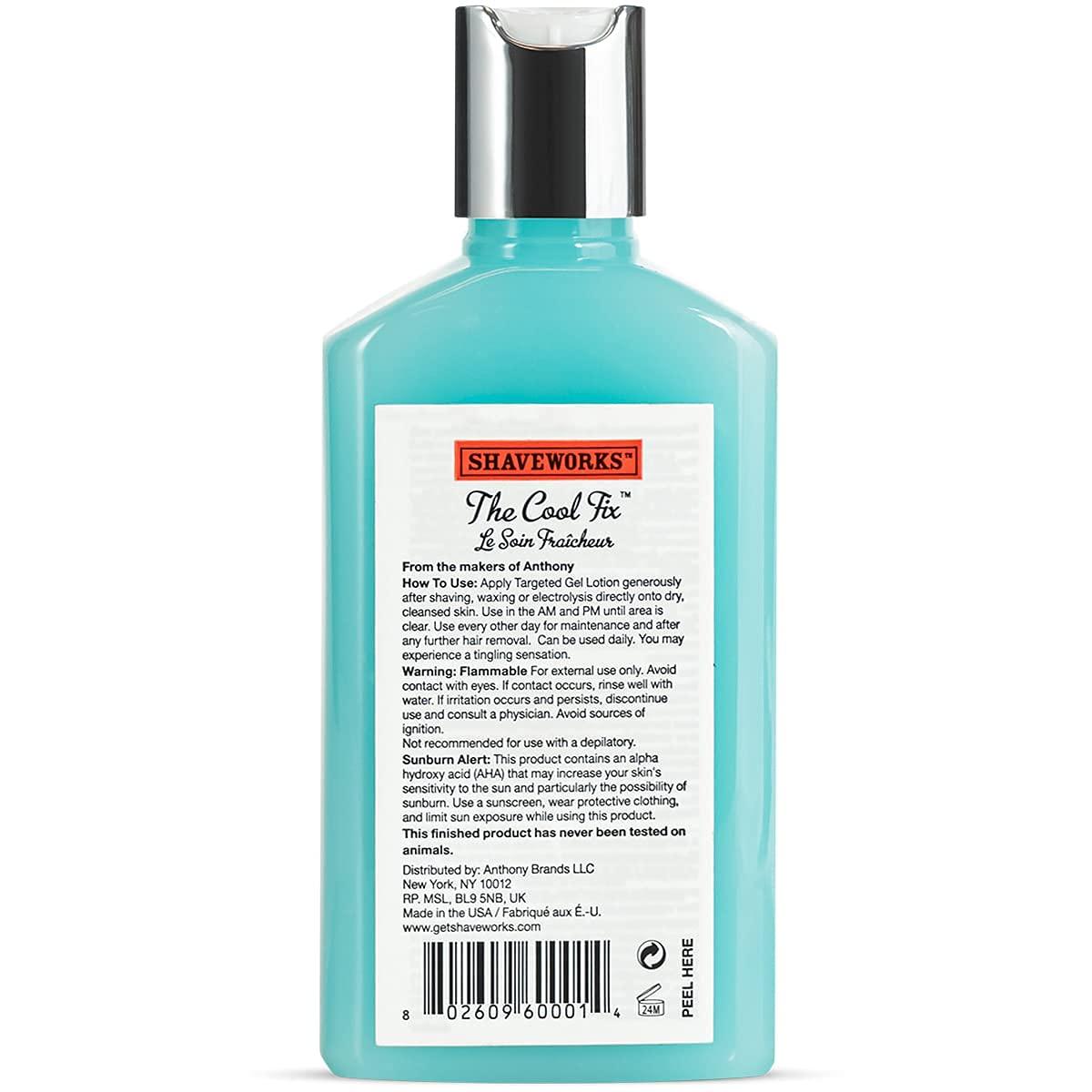 Shaveworks The Cool Fix Aftershave Gel for Women Pubic Hair Removal