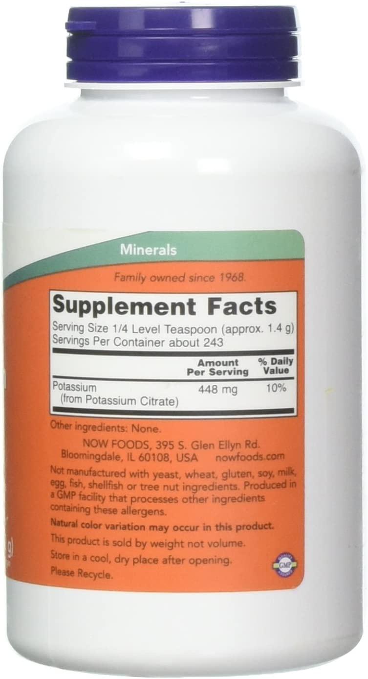 Now Foods Potassium Citrate Pure Powder 12 oz (340 g)
