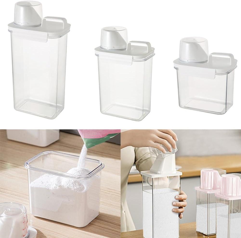 Laundry Detergent Dispenser with Measuring Cup Clear Laundry Powder
