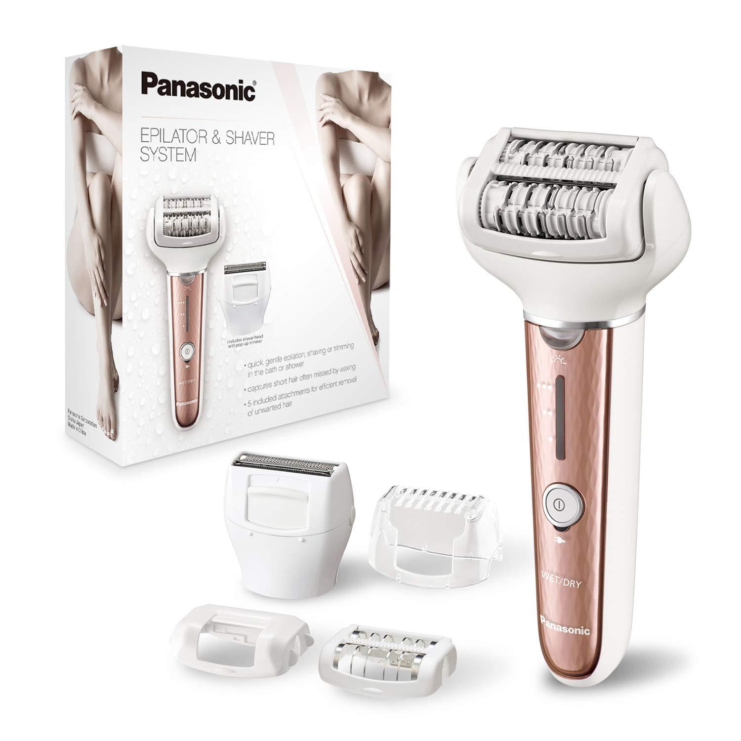 Panasonic Cordless Shaver Epilator for Women 5 Attachments for Gentle