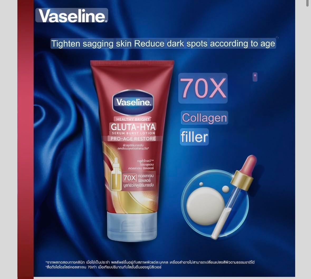 Vaseline Healthy Bright Gluta-Hya Serum Burst Lotion Pro-Age