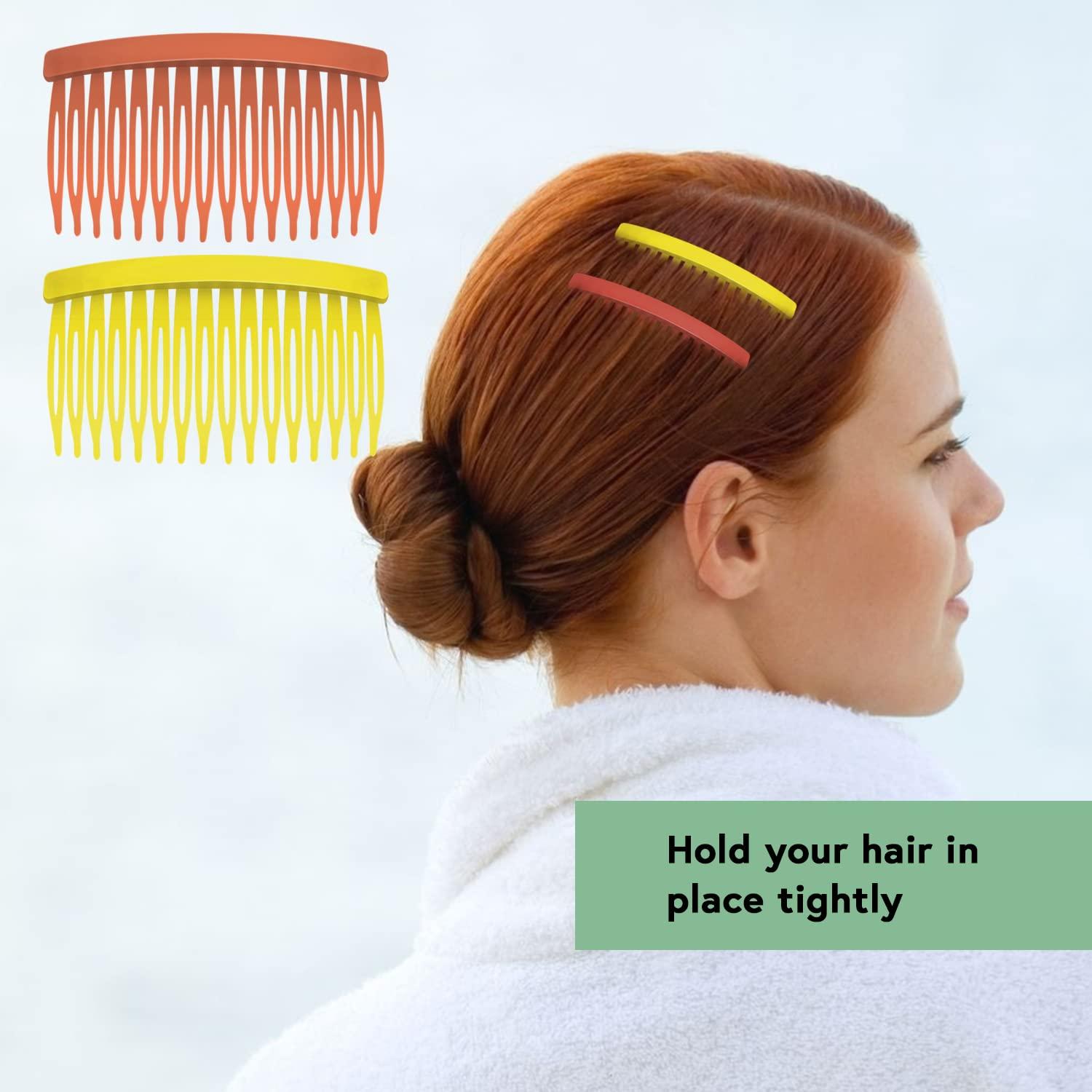 Lavender Side Hair Comb 10pcs French Twist Hair Pin Clips for