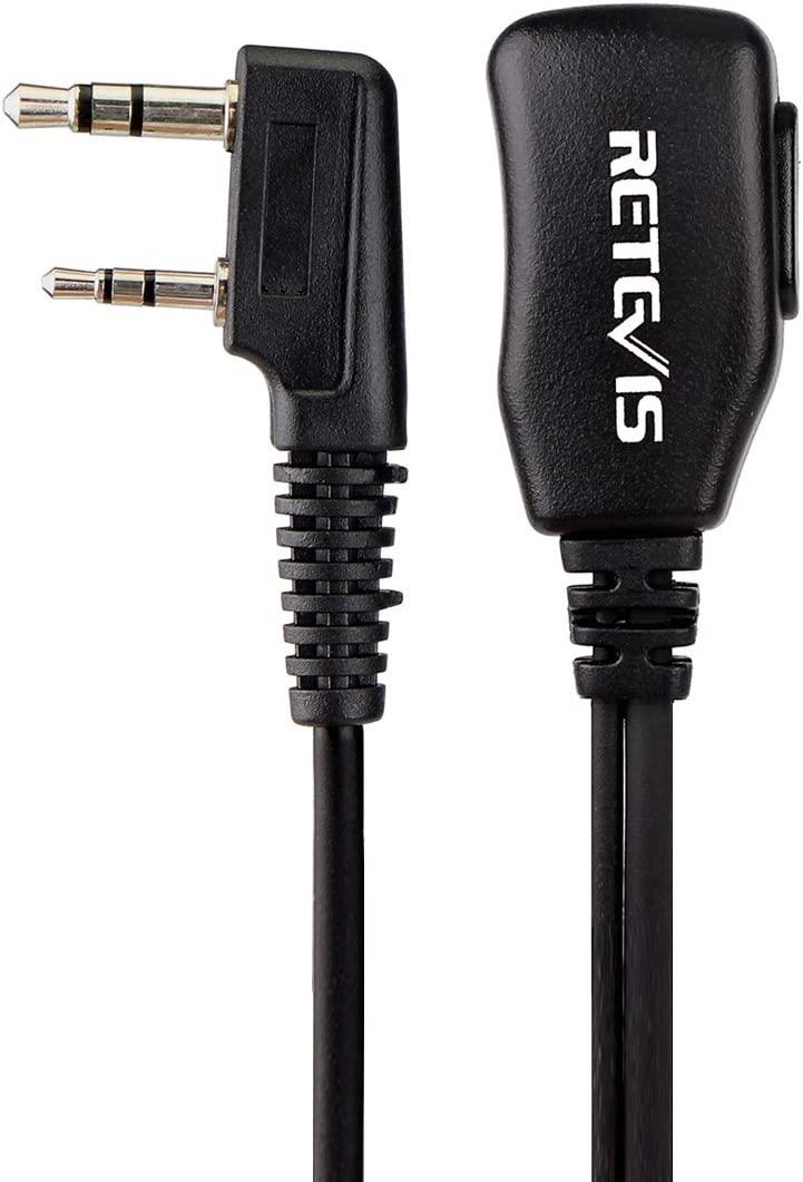  Caja de 10, auriculares Retevis Walkie Talkies con micrófono de  2 pines de tubo acústico compatible con Baofeng UV-5R Retevis H-777 RT21  RT22 Arcshell AR-5 Radio bidireccional : Electrónica
