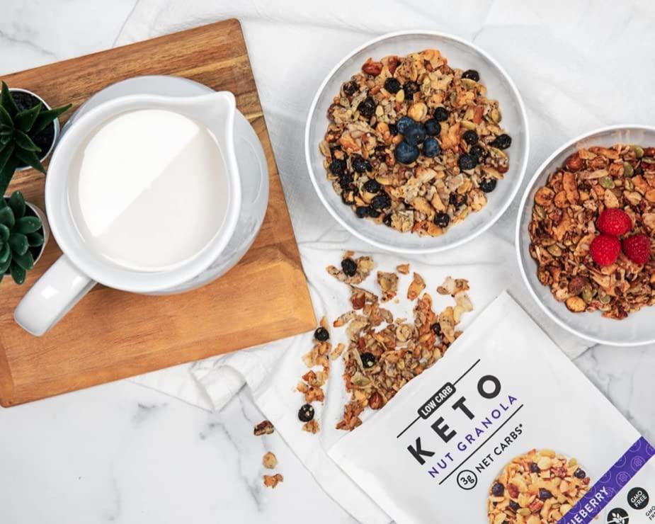 NuTrail™ Keto Vanilla Blueberry Nut Granola Healthy Breakfast Cereal