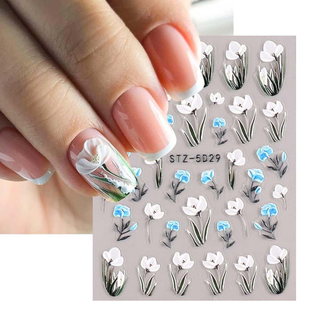 .A.V.I 12 Sheets of DIY Nail Art Water Transfer Decals, Love, Heart, Miss  You, Kisses Pattern, Nail Stickers, Nail Tattoo Stickers(Paper)