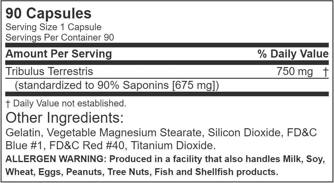 ALLMAX Nutrition TribX90 - 750mg Bulgarian Tribulus, 90% Furostanolic ...