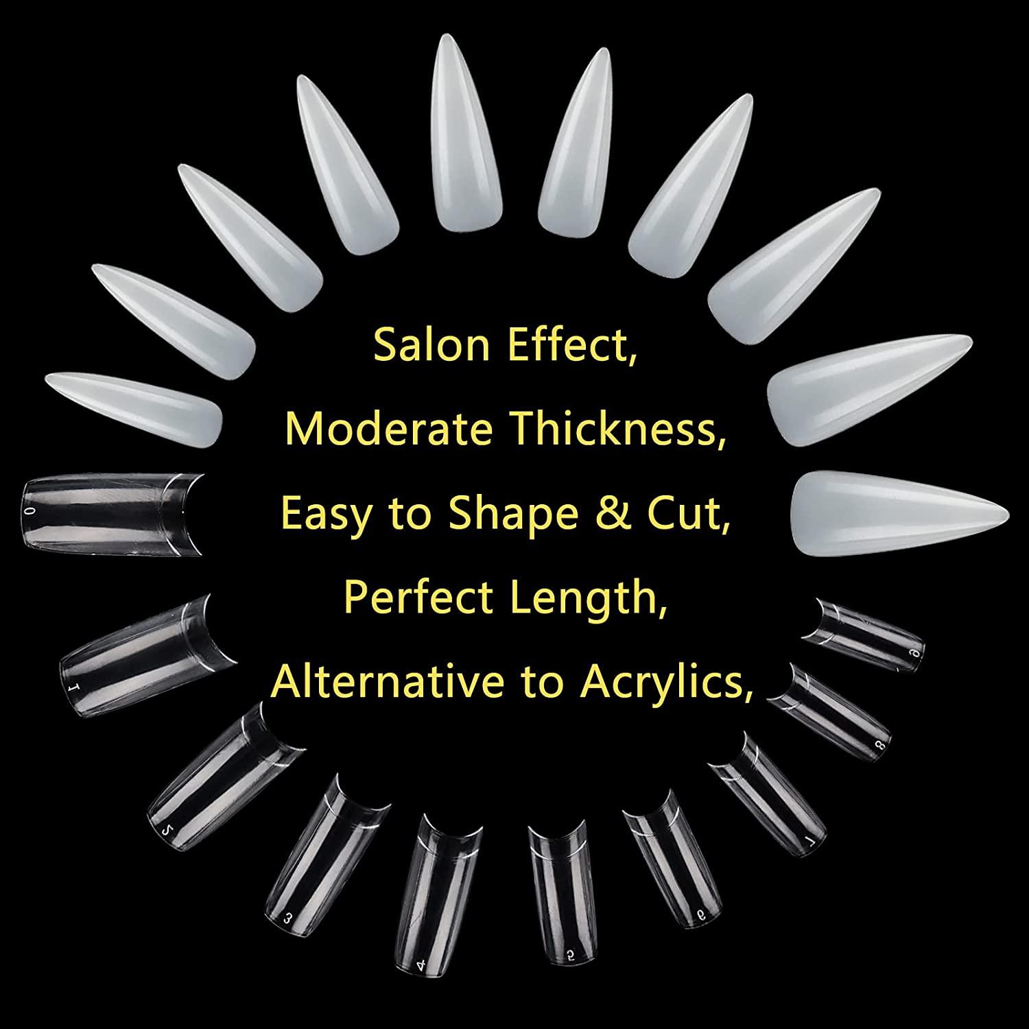 Yokilly Acrylic Nails Tips, 1000pcs Fake Tips for Acrylic Nails Set