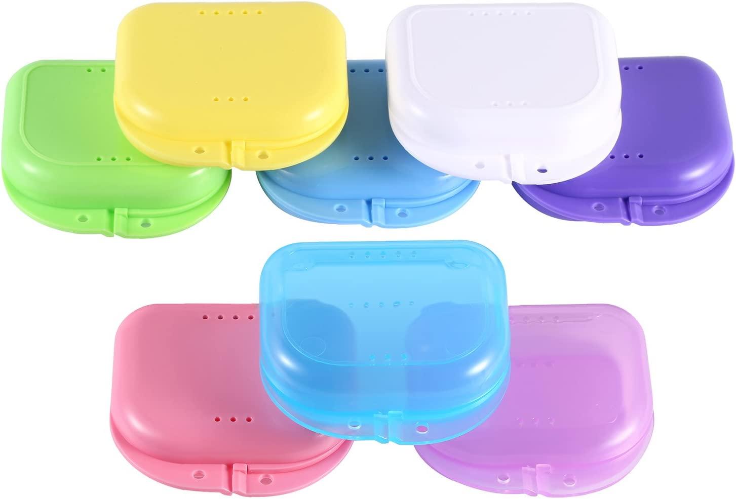 8 Pieces Teeth Retainer Case Orthodontic Mouth Guard Container Denture