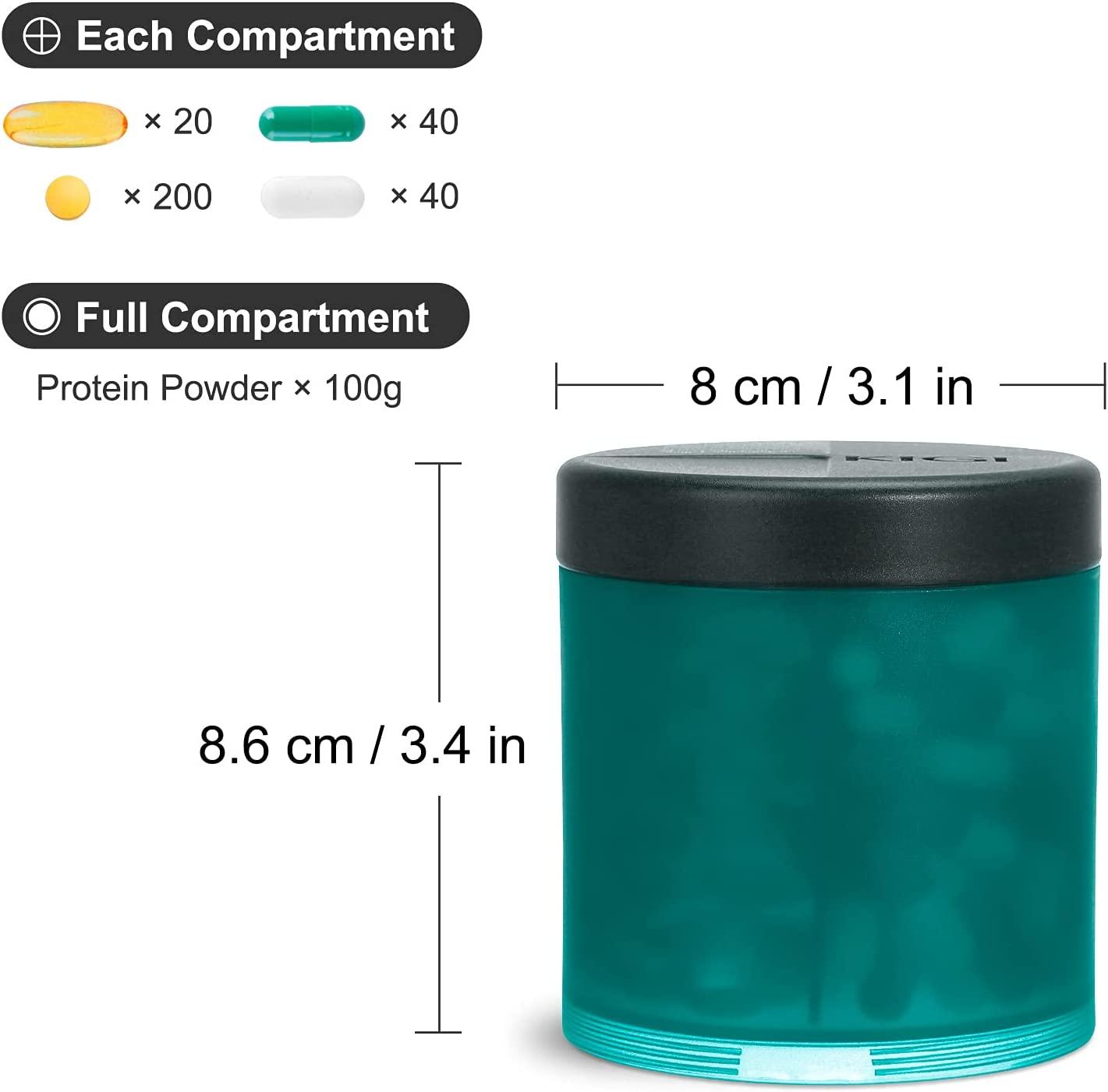 Large Supplements Organizer for One Month's Supply, KIGI Moistureproof