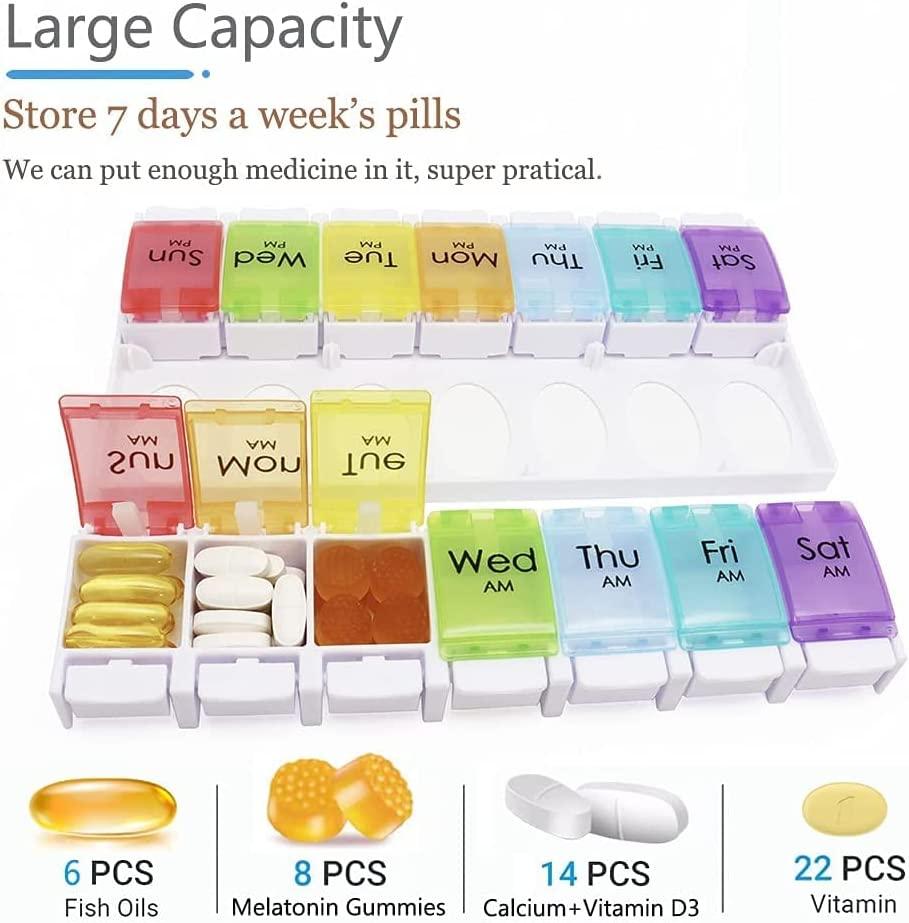 6 Times a Day x 7 Day<br>Large Pill Organizer