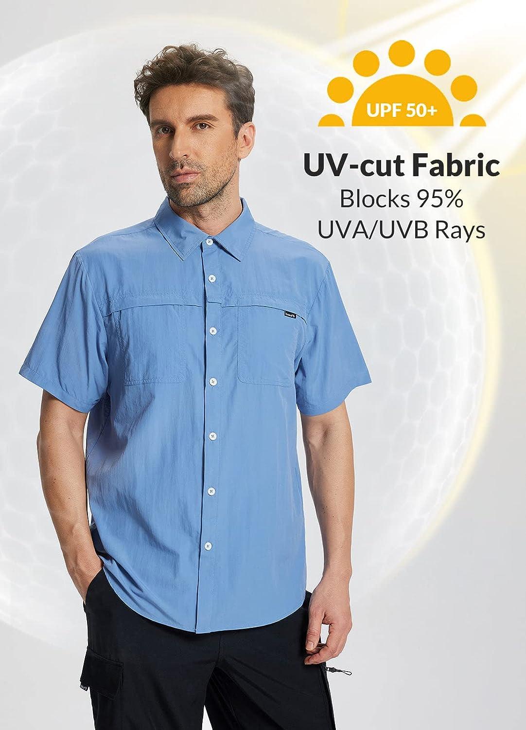 BALEAF Men's Short Sleeve Shirts UPF 50+ Sun Protection Casual