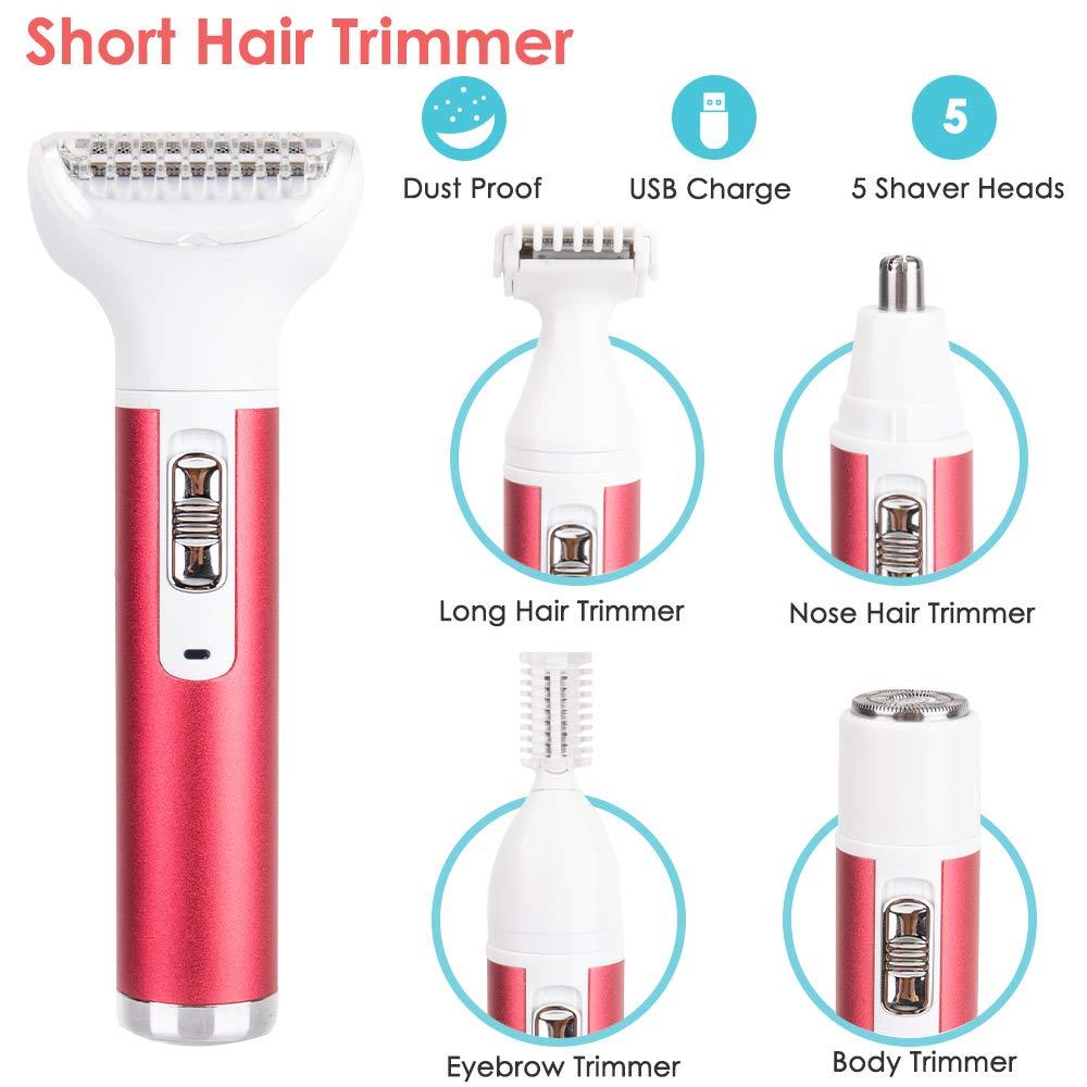 Nasjac Electric Razor for Women, 5 in 1 Women Electric Shaver Bikini