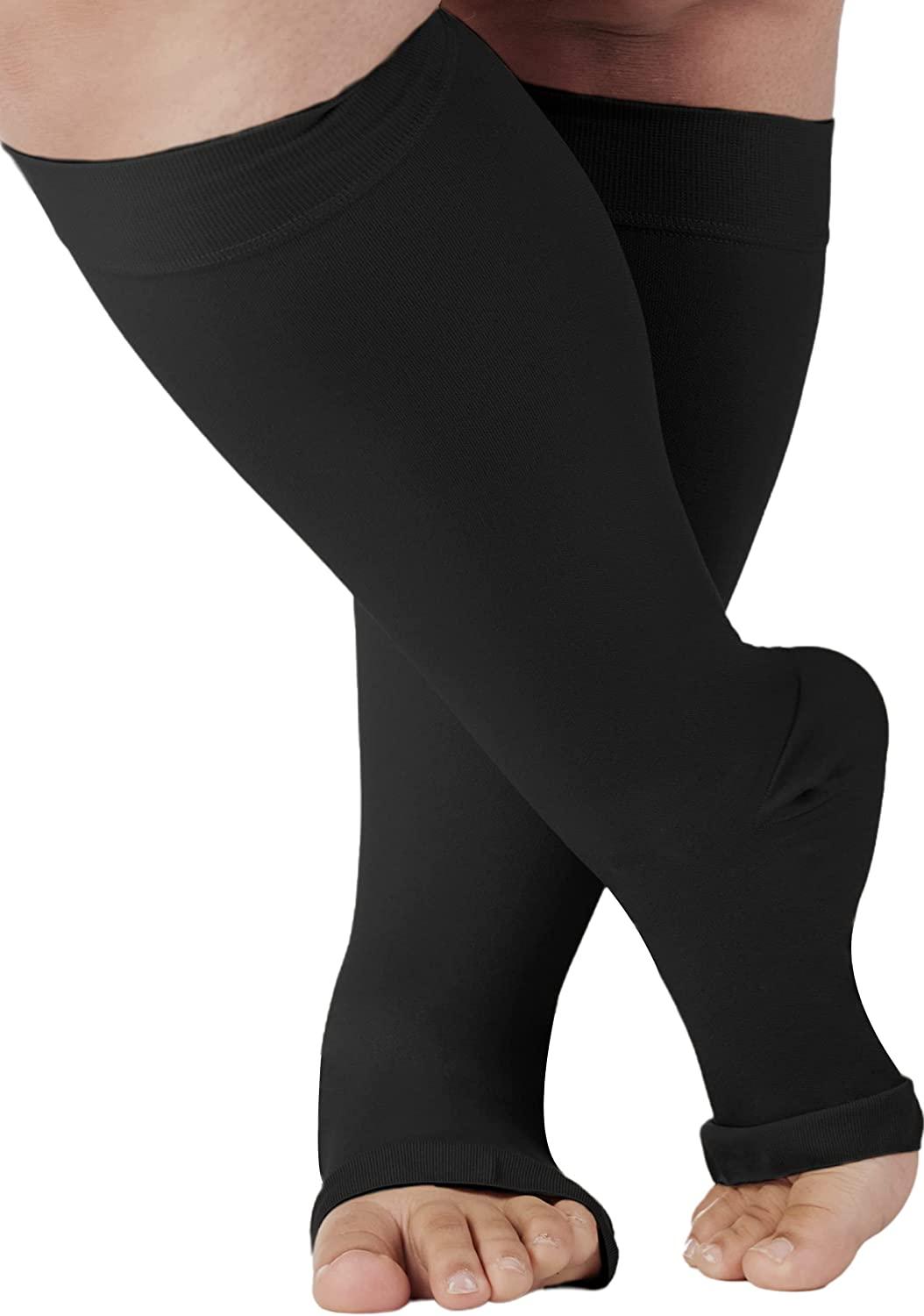 3 Pack) 3XL Absolute Support Plus Size Compression Socks Wide Calf