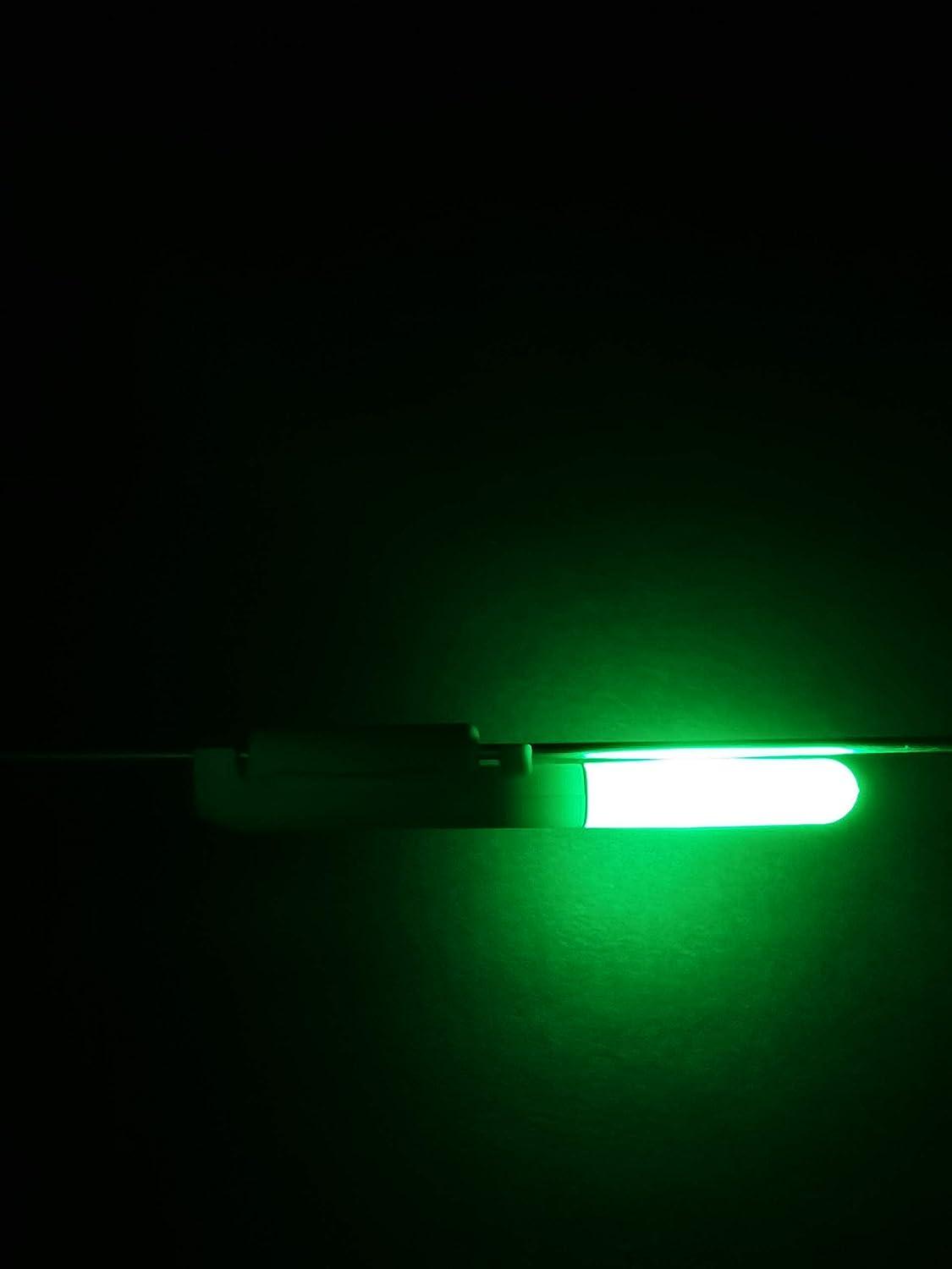 MEEYO Fishing Glow Sticks LED Night Fishing Strike Alert Glow Stick Bite  Alarm, Battery Included 2 Pack