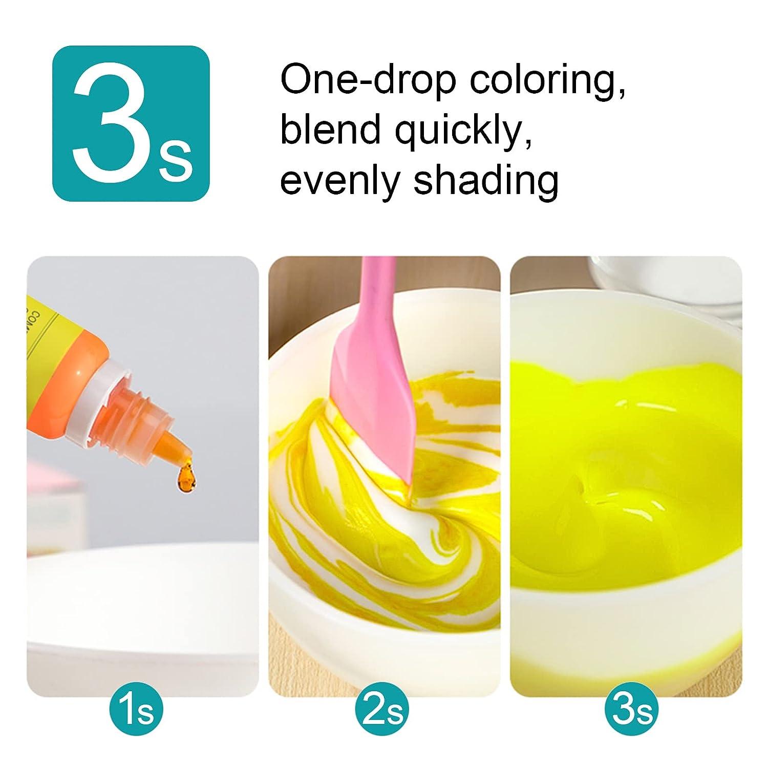 Food Coloring Liquid Set - 12 Color Food Grade Food Color Dye Edible  Rainbow Cake Food Colorant for Icing, Slime Coloring, Fondant, Cake Sugar  Cookies Decorating Supplies Kit, 0.35 Fl. oz/Bottles