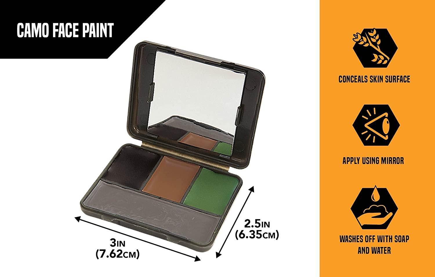 Allen Company Camo Face Paint Set, Face Paint Stick and Liquid Face