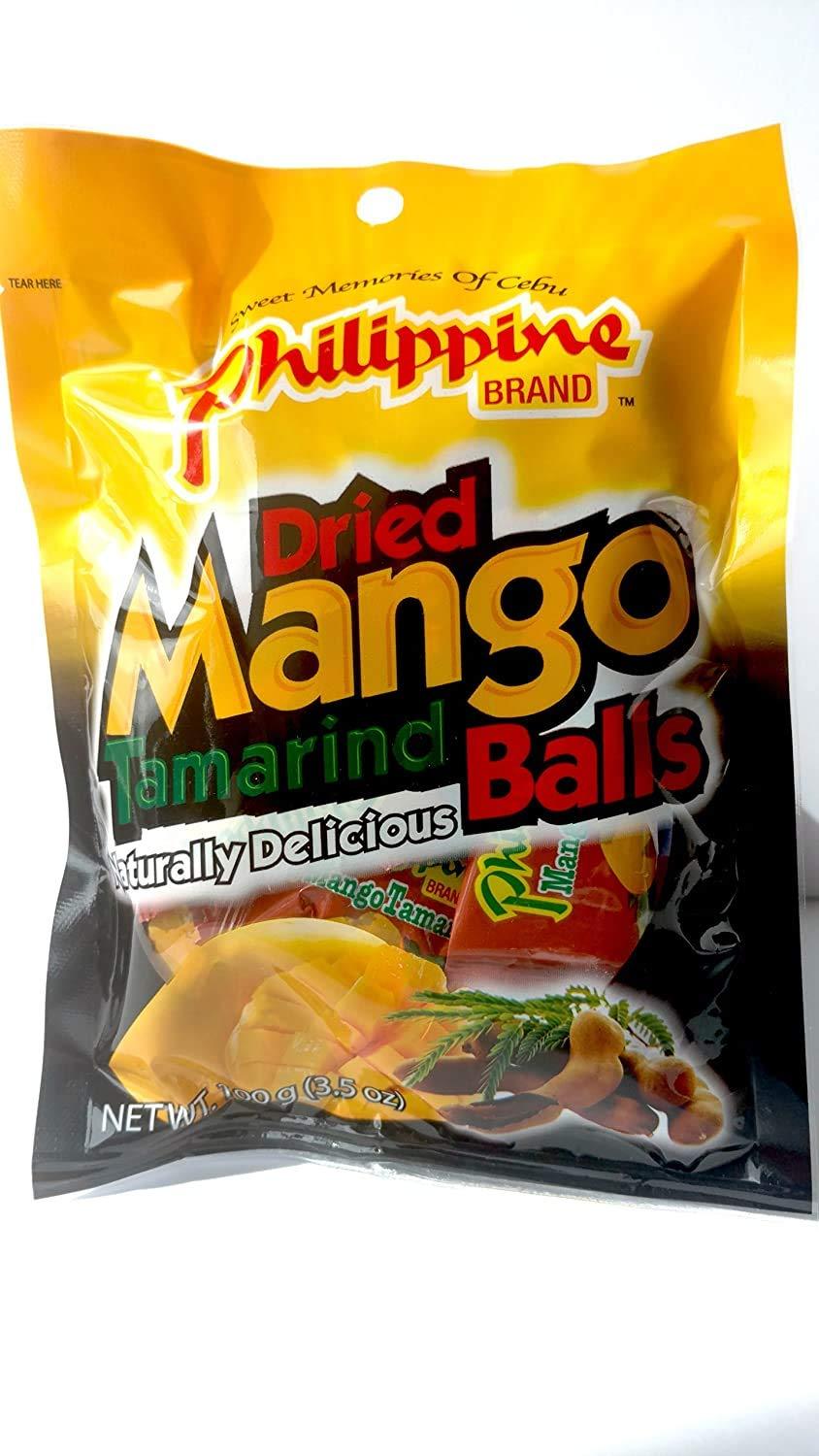 Philippine Brand Dried Mango Tamarind Balls, 3.53Ounces Pouches (Pack