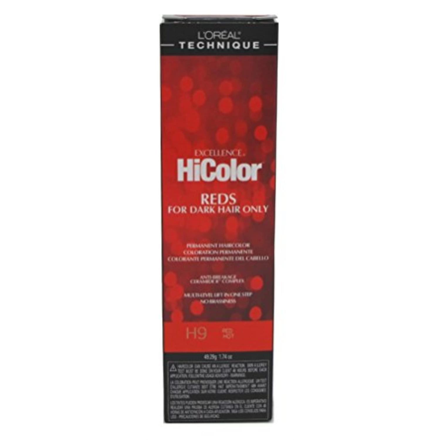 L'Oreal Excellence HiColor Red Hot Hair Dye 1.74 oz (Pack of 3) - H9 ...