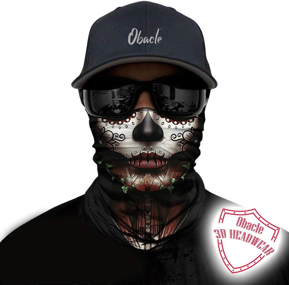 Obacle Skull Face Mask for Women Men Dust Wind Sun Protection