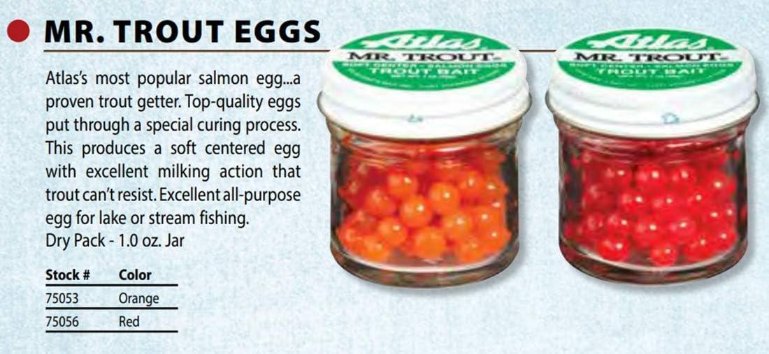 Atlast Fishing Bait Mr. Trout Salmon Eggs Red