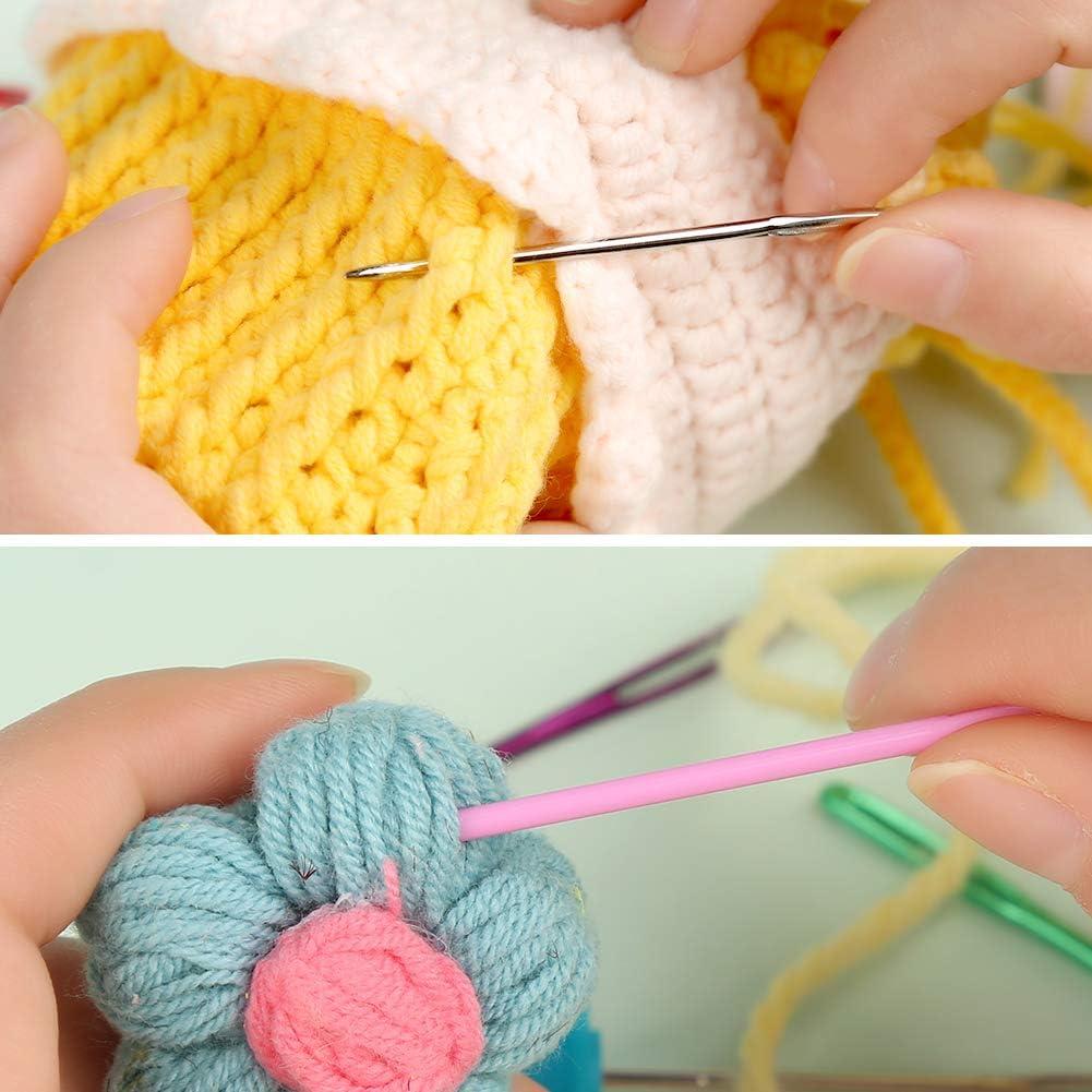 23 PCS Large-Eye Blunt Needles Steel Yarn Knitting Sewing Needles Tapestry  8 PCS Needle Bent