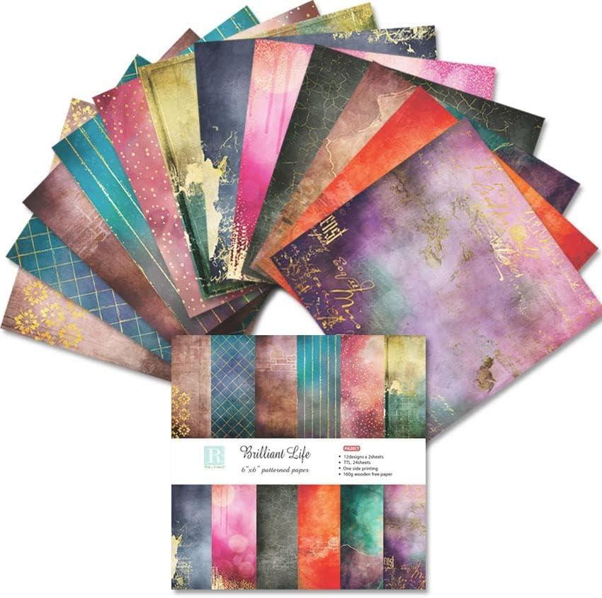 12 Sheets 6X6 Vintage Patterned Paper Pad Scrapbooking Paper Pack  Handmade Craft Paper Craft Background