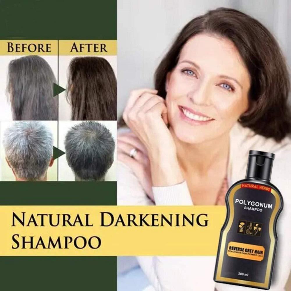 Natural Hair Darkening Shampoo and Conditioner,Organic Hair Darkening  Shampoo Bar,Volumizing & Moisturizing,Black Hair Shampoo for Women Men Grey  Hair-200ML