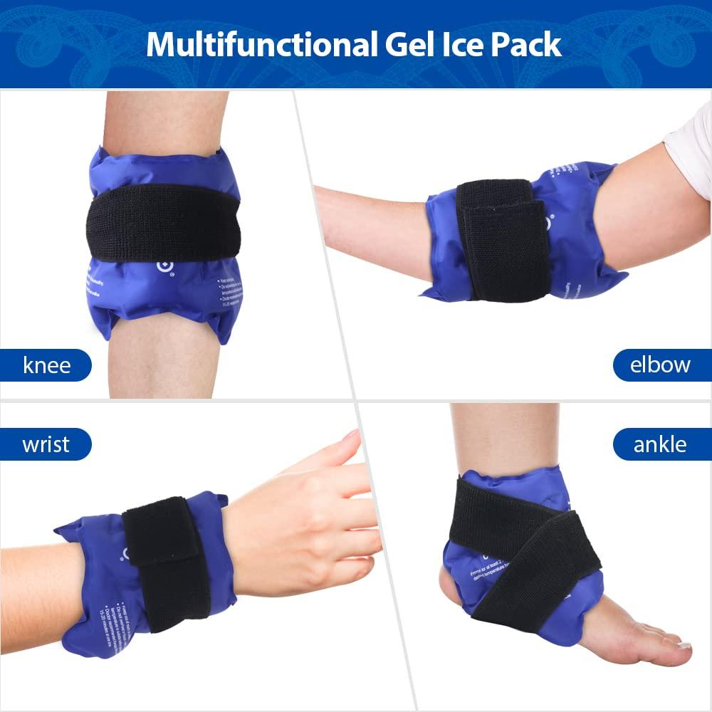 NEWGO Ankle Ice Pack Wrap for Pain Relief Reusable Gel Cold Pack for