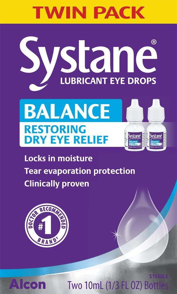 Systane Balance Lubricant Eye Drops, Restorative Formula, Twin pack, 0.
